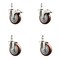 Service Caster 4 Inch 316SS Maroon Polyurethane 1/2 Inch Threaded Stem Caster Lock Brake, 2PK SS316TSTTL20S414-PPUB-MRN-121315-2S2 - alternate 1